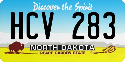 ND license plate HCV283