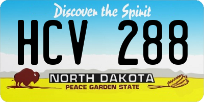 ND license plate HCV288