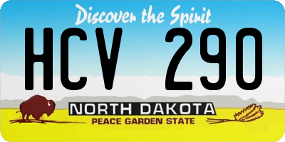 ND license plate HCV290