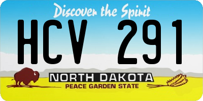 ND license plate HCV291