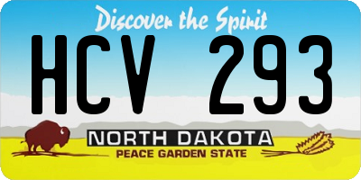 ND license plate HCV293