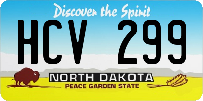 ND license plate HCV299