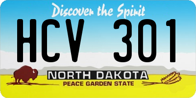 ND license plate HCV301