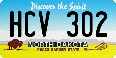 ND license plate HCV302