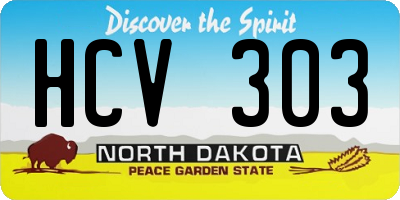 ND license plate HCV303