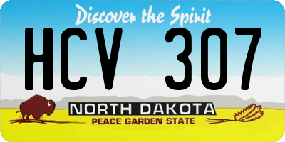 ND license plate HCV307