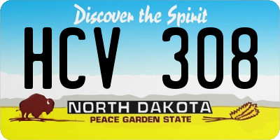 ND license plate HCV308