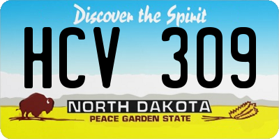 ND license plate HCV309