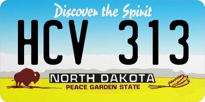 ND license plate HCV313