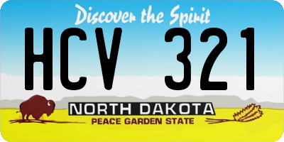 ND license plate HCV321