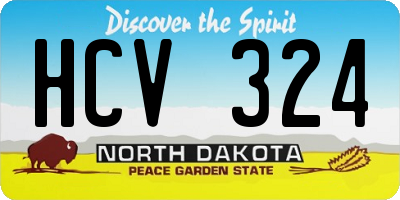 ND license plate HCV324
