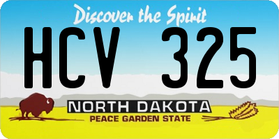 ND license plate HCV325