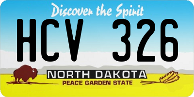 ND license plate HCV326