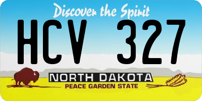 ND license plate HCV327