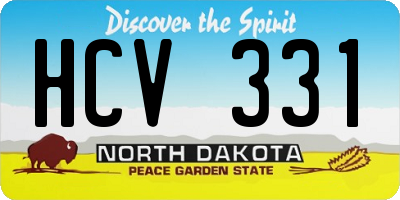 ND license plate HCV331