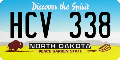 ND license plate HCV338