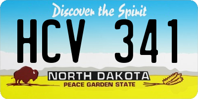 ND license plate HCV341