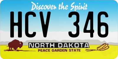ND license plate HCV346