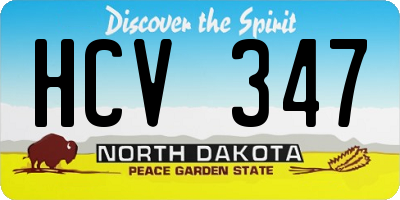 ND license plate HCV347