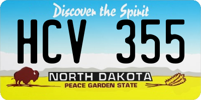 ND license plate HCV355