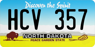 ND license plate HCV357