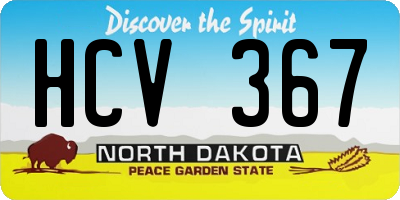 ND license plate HCV367