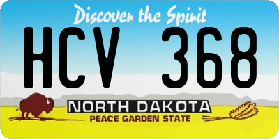 ND license plate HCV368