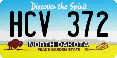 ND license plate HCV372