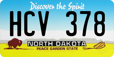 ND license plate HCV378