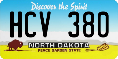 ND license plate HCV380