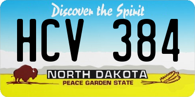 ND license plate HCV384