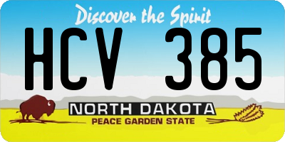 ND license plate HCV385