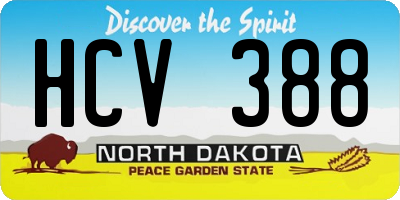 ND license plate HCV388