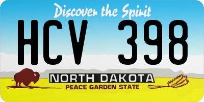 ND license plate HCV398