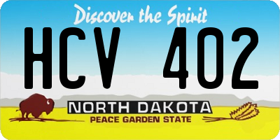 ND license plate HCV402