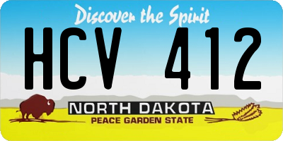ND license plate HCV412