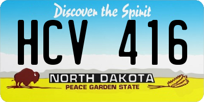 ND license plate HCV416