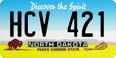 ND license plate HCV421