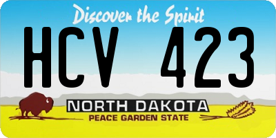 ND license plate HCV423