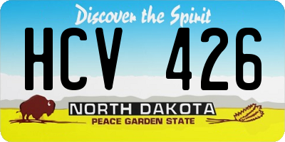 ND license plate HCV426