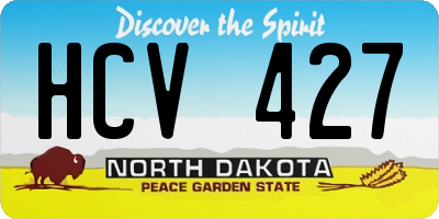 ND license plate HCV427