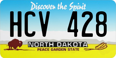 ND license plate HCV428