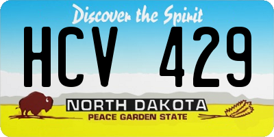 ND license plate HCV429