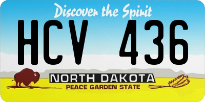 ND license plate HCV436