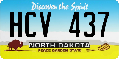 ND license plate HCV437