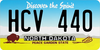 ND license plate HCV440