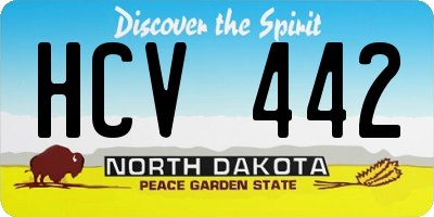 ND license plate HCV442