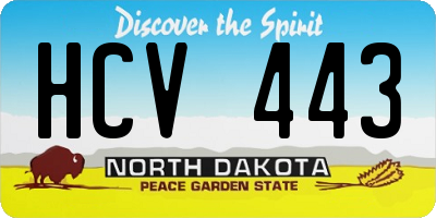 ND license plate HCV443