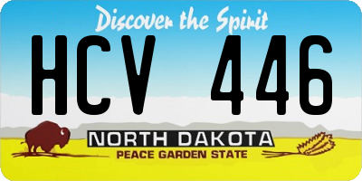 ND license plate HCV446