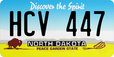 ND license plate HCV447